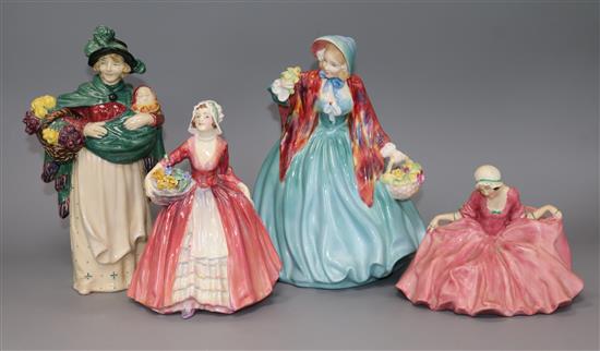 A group of four Royal Doulton figures tallest 22cm